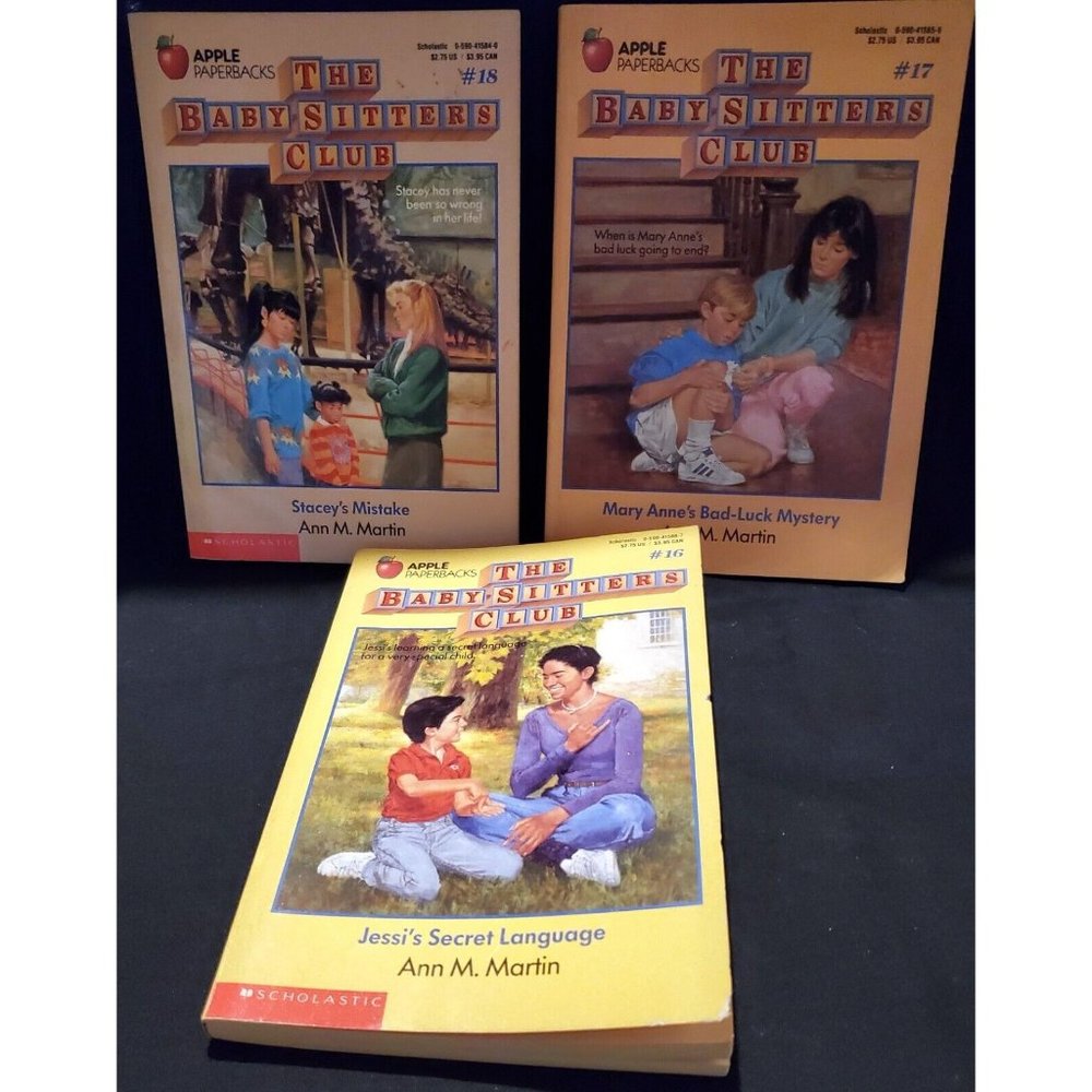 THE BABYSITTERS CLUB tween books #16-17-18 Ann M Martin Vintage 1980s Scholastic